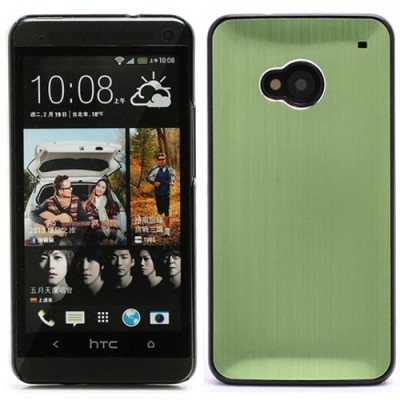 Šlifuoto metalo HTC One M7 žalias dėklas (Dėkliukas) / Priedai.lt