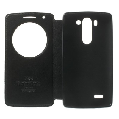 Roar Noble atverčiamas LG G3 S D722 juodas odinis dėklas / Priedai.lt