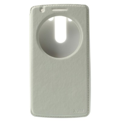 Roar Noble atverčiamas LG G3 S D722 baltas odinis dėklas / Priedai.lt