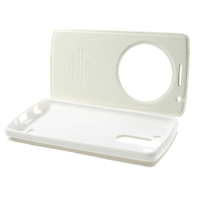 Roar Noble atverčiamas LG G3 S D722 baltas odinis dėklas / Priedai.lt