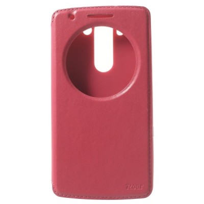 Roar Noble atverčiamas LG G3 S D722 rožinis odinis dėklas / Priedai.lt