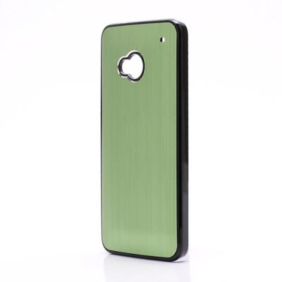 Šlifuoto metalo HTC One M7 žalias dėklas (Dėkliukas) / Priedai.lt