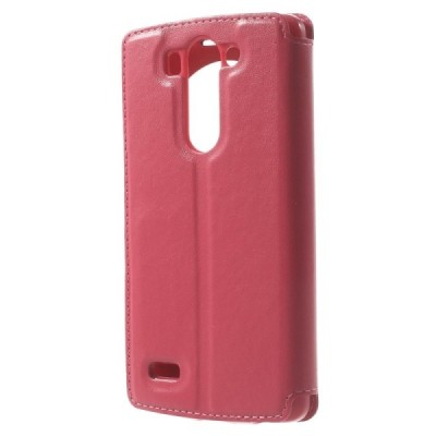 Roar Noble atverčiamas LG G3 S D722 rožinis odinis dėklas / Priedai.lt