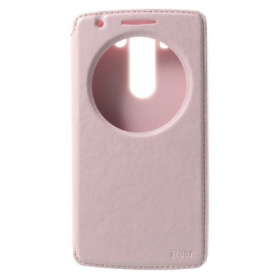 Roar Noble atverčiamas LG G3 S D722 šviesiai rožinis odinis dėklas / Priedai.lt