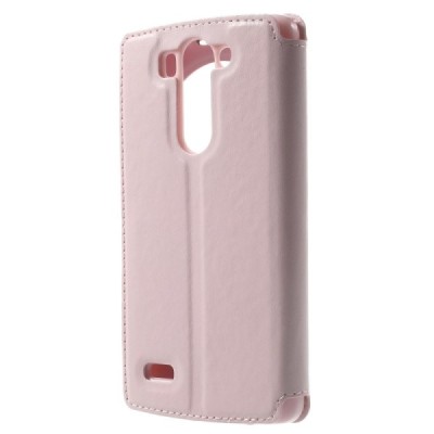 Roar Noble atverčiamas LG G3 S D722 šviesiai rožinis odinis dėklas / Priedai.lt