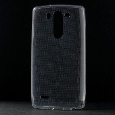 LG G3 S D722 ploniausias kieto silikono TPU skaidrus (permatomas) dėklas - nugarėlė / Priedai.lt