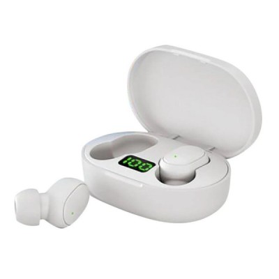 „TWS“ True Wireless E6S originālie bezvadu ausīs ieliekamās baltā austiņas | Vacins.lv