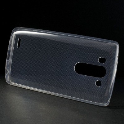 LG G3 S D722 ploniausias kieto silikono TPU skaidrus (permatomas) dėklas - nugarėlė / Priedai.lt