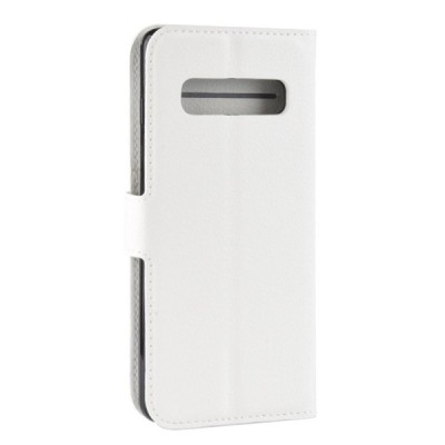 Samsung Galaxy S10+ (G975) atverčiamas juodas odinis Litchi dėklas - piniginė | Priedai.lt