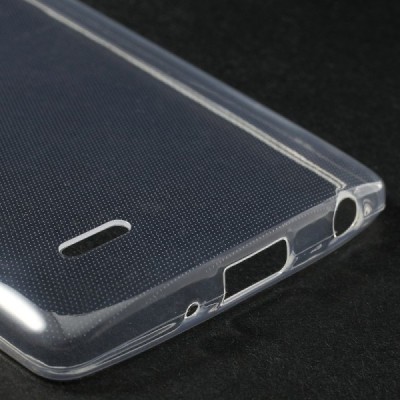 LG G3 S D722 ploniausias kieto silikono TPU skaidrus (permatomas) dėklas - nugarėlė / Priedai.lt