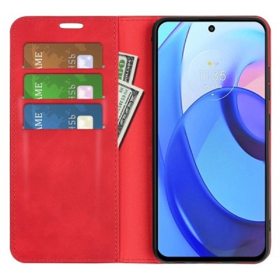 Motorola Moto E20 (E30, E40) „Split“ sērijas sarkans atvērams maciņš, maks | Vacins.lv