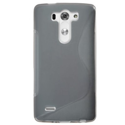 LG G3 S D722 S-Line kieto silikono (TPU) dėklas pilkas - nugarėlė / Priedai.lt