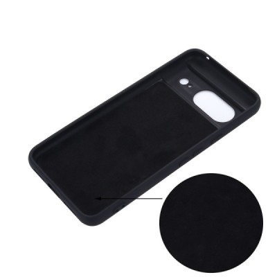 Google Pixel 8 Shell cieta silikona (TPU) apvalks - melns | vacins.lv