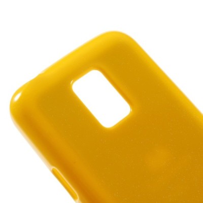 Samsung Galaxy S5 mini G800 Mercury dzeltens cieta silikona (TPU) futrālis / Vacins.lv