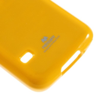 Samsung Galaxy S5 mini G800 Mercury dzeltens cieta silikona (TPU) futrālis / Vacins.lv