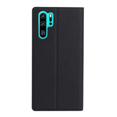 Huawei P30 Pro „Vili“ S S View Cover atvērams melns ādas maciņš | Vacins.lv