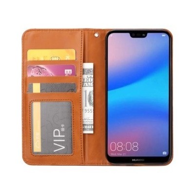 Greznais „Comma“ sērijas ādas atvērams melns Huawei P smart 2019 (Honor 10 Lite) futrālis | Vacins.lv