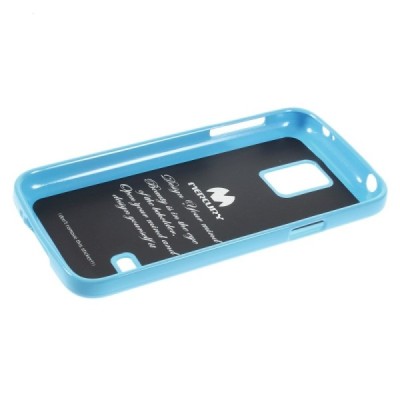 Samsung Galaxy S5 mini G800 Mercury gaiši zils cieta silikona (TPU) futrālis / Vacins.lv