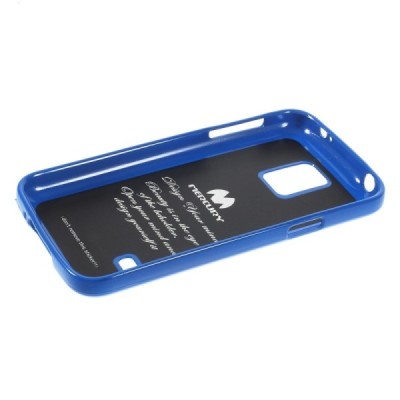 Samsung Galaxy S5 mini G800 tamsiai mėlynas Mercury TPU kieto silikono dėklas / Priedai.lt