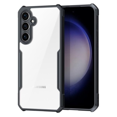 Samsung Galaxy S23 FE (Fan Edition) „XUNDD“ dzidrs apmales melnā krāsā cieta silikona (TPU) akrils apvalks | Vacins.lv