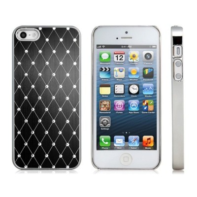 Apple iPhone SE (5, 5s) elegantiškas juodas dėklas su blizgučiais / Priedai.lt