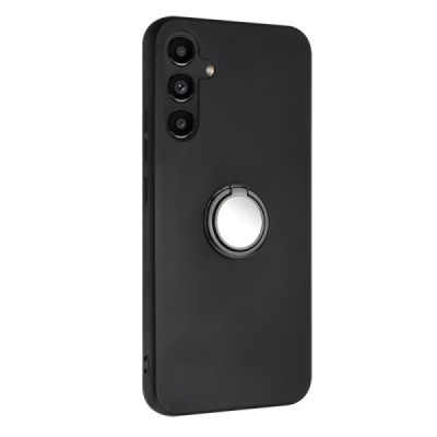 Samsung Galaxy S23 FE (Fan Edition) „Kickstand“ cieta silikona (TPU) melns apvalks | vacins.lv