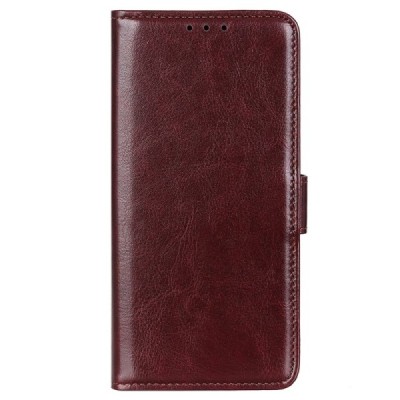 Samsung Galaxy S23 FE (Fan Edition) atvēramais ādas brūns maciņš, grāmata (maks) | Vacins.lv