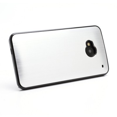 Slīpēta metāla sudrabs HTC One M7 apvalks / Vacins.lv