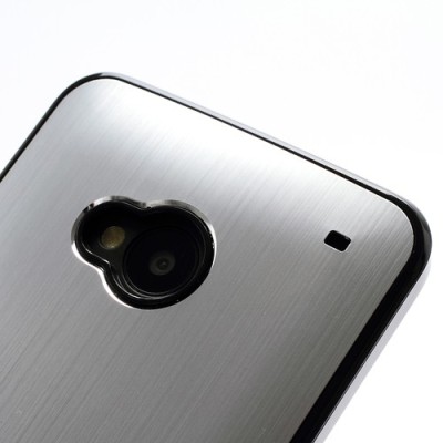 Slīpēta metāla sudrabs HTC One M7 apvalks / Vacins.lv
