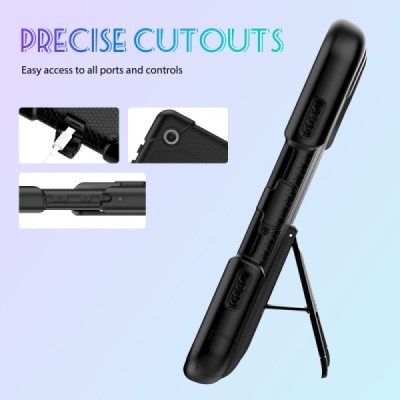 Samsung Galaxy Tab A9 pastiprinātas aizsardzības melns apvalks | Vacins.lv