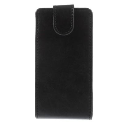 LG G3 S D722 klasikinis vertikaliai atverčiamas juodas odinis dėklas / Priedai.lt