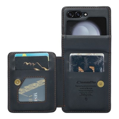 Samsung Galaxy Flip5 5G (SM-F731B) „CaseMe“ Wallet plastikinis juodas dėklas - nugarėlė | Priedai.lt