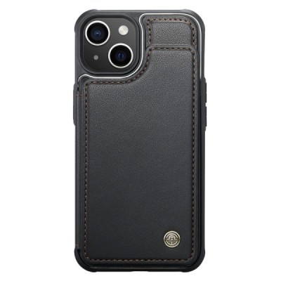 Apple iPhone 15 „CaseMe“ Wallet melns plastika apvalks | vacins.lv