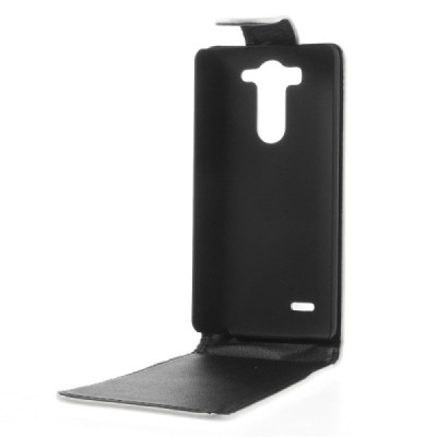 LG G3 S D722 klasikinis vertikaliai atverčiamas baltas odinis dėklas / Priedai.lt