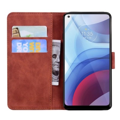 Motorola Moto G Power (2021) atvēramais ādas brūns maciņš (maks) | Vacins.lv