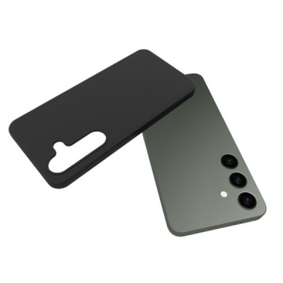 Samsung Galaxy S24 (SM-S921) kieto silikono TPU juodas dėklas - nugarėlė | Priedai.lt