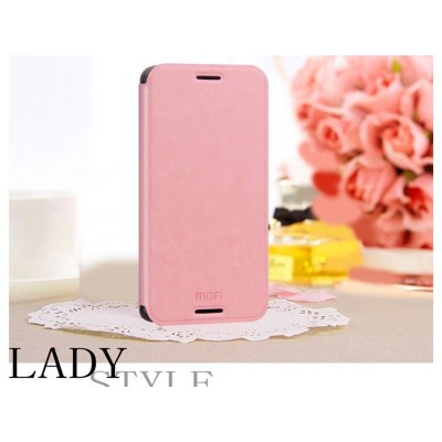 „Mofi“ Rui serijos HTC Desire 610 rožinis odinis atverčiamas dėklas / Priedai.lt