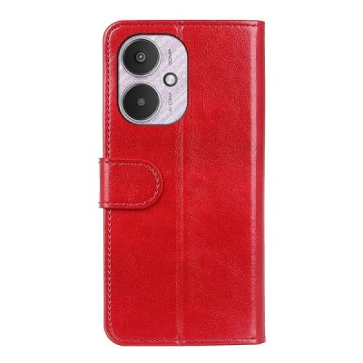 Xiaomi Redmi 13C (Poco C65) atvēramais ādas sarkans maciņš, grāmata (maks) | Vacins.lv