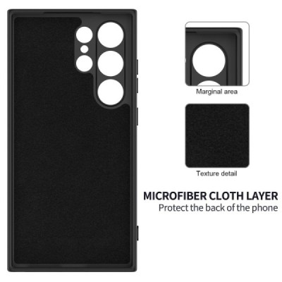 Samsung Galaxy S24 Ultra (SM-S928) Shell cieta silikona (TPU) apvalks - melns | vacins.lv