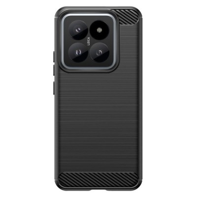 Xiaomi 14 Pro „Carbon“ cieta silikona (TPU) melns apvalks | vacins.lv