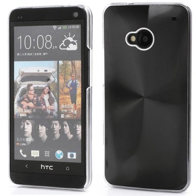HTC One M7 plastmasas cd stila melns apvalks / vacins.lv