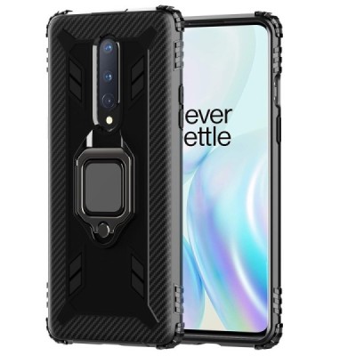 OnePlus 8 „Kickstand“ pastiprinātas aizsardzības melns apvalks | Vacins.lv