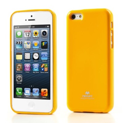 „Mercury“ Color kieto silikono (TPU) geltonas Apple iPhone 5C dėklas (dėkliukas) / Priedai.lt