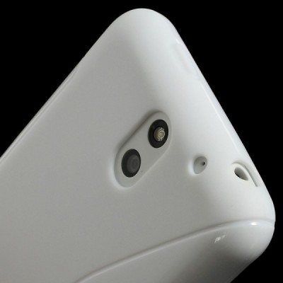 HTC Desire 610 kieto silikono TPU baltas dėklas - nugarėlė / Priedai.lt