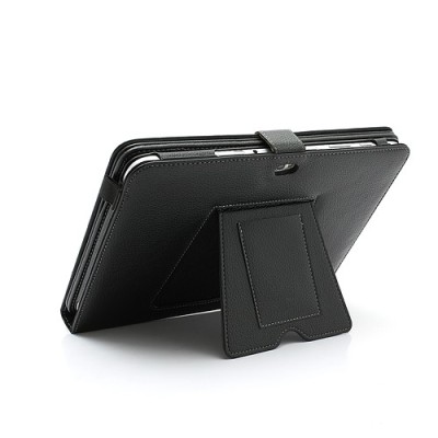 Samsung Galaxy Note 10.1 N8000 atverčiamas juodas odinis dėklas su bluetooth belaide klaviatūra / Priedai.lt