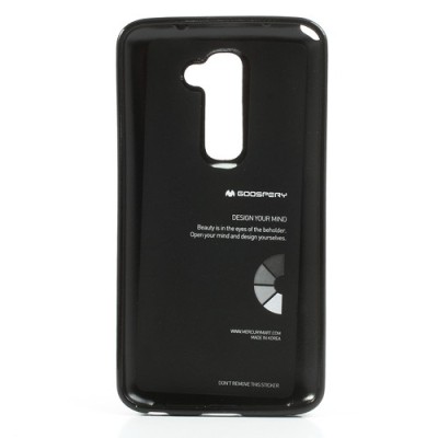 LG G2 D802 Mercury melns cieta silikona (TPU) futrālis / Vacins.lv