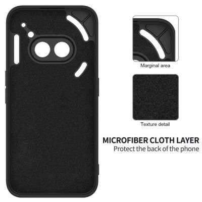 Nothing Phone 2a (2a Plus) Shell cieta silikona (TPU) apvalks - melns | vacins.lv