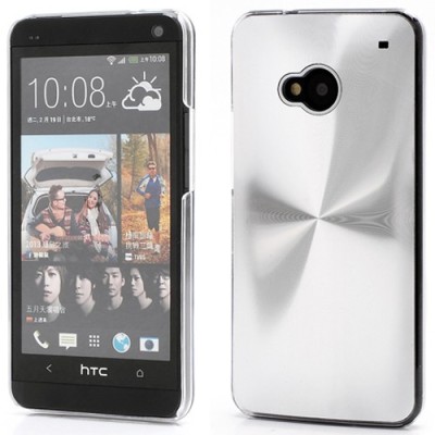 HTC One M7 plastmasas cd stila sudrabs apvalks / vacins.lv