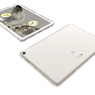 Google Pixel Tablet pastiprinātas aizsardzības cieta silikona (TPU) dzidrs apvalks | Vacins.lv