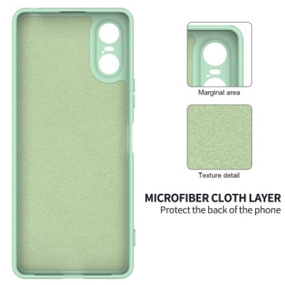 Sony Xperia 10 VI Shell cieta silikona (TPU) apvalks - zaļš | vacins.lv